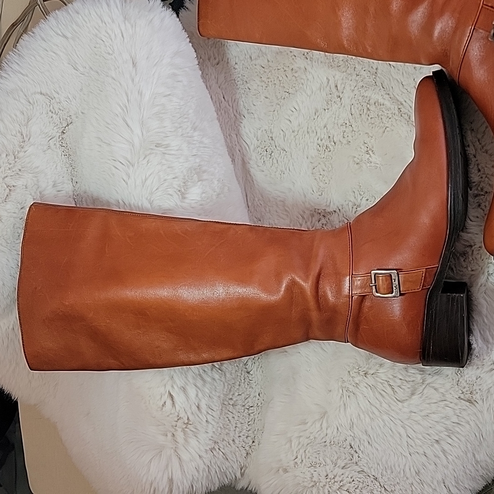 UMA sz36 Cognac Leather Riding Boots 5.5